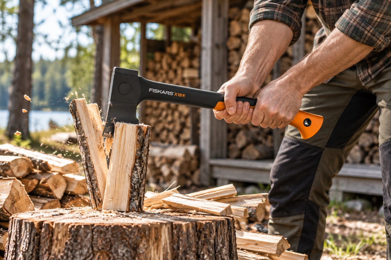 Siekiera uniwersalna Fiskars X18 S 44,5 cm – do rąbania i podpałki